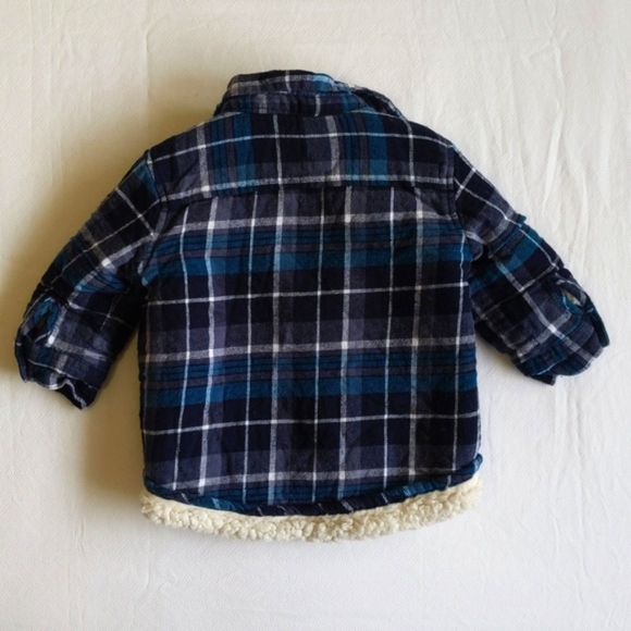 george plaid flannel shacket with sherpa teddy lining 18-24 months baby boy - Picture 9 of 9